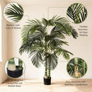 6FT Artificial Golden Cane Palm Tree with Black Pot