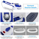 800W Handheld Electric Steam Anti-Scalding Anti Dripping Portable Iron Garment Steamer Fabric Clothes Laundry Steam Brush with 3 Adjustable Steam