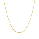 14k Yellow Gold Diamond Cut Round Wheat Chain 0.6mm