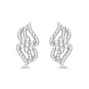 0.68 Carat Genuine White Diamond 14K White Gold Earrings (G-H Color, SI1-SI2 Clarity)