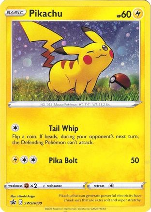 Pikachu SWSH039/307 - SWSH Sword & Shield Promo Cards Holofoil