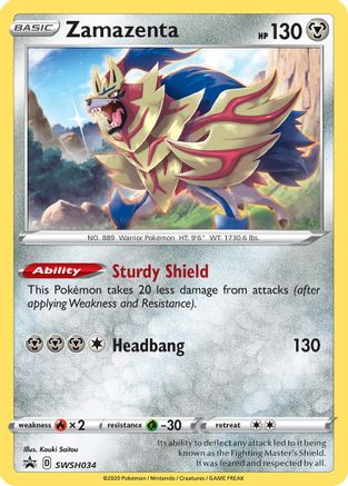 Zamazenta SWSH034/307 - SWSH Sword & Shield Promo Cards Holofoil