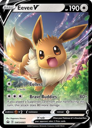 Eevee V SWSH065/307 - SWSH Sword & Shield Promo Cards Holofoil