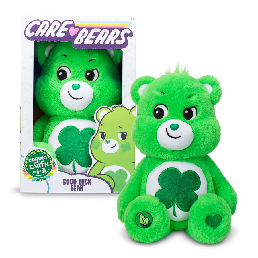 Care Bears Good Luck Bear Medium Plush - 14 Inch Classic Stuffed Animal