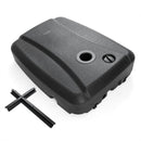 220 LBS Cantilever Patio Umbrella Base Stand with Wheels Fillable offset Umbrella Stand-Black