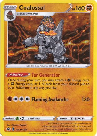 Coalossal SWSH054/054 - SWSH Sword & Shield Promo Cards Holofoil