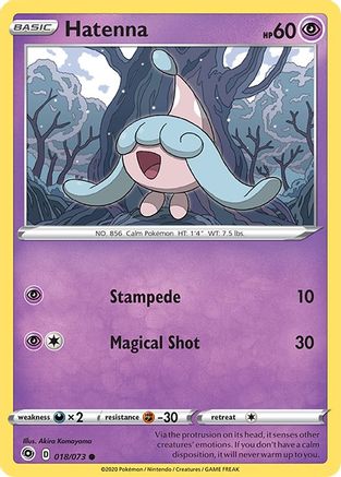 Hatenna 018/73 - Champions Path Reverse Holofoil