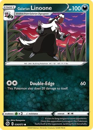 Galarian Linoone 036/73 - Champions Path Reverse Holofoil