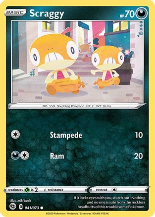 Scraggy 041/73 - Champions Path Reverse Holofoil