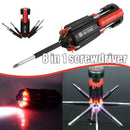 Car Supplies 8 In 1 Screwdriver With LED Flashlight Car Portable Multifunctional Outdoor Tools