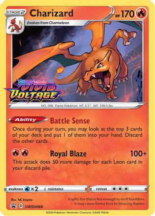 Charizard (Prerelease) SWSH066/307 - SWSH Sword & Shield Promo Cards Holofoil