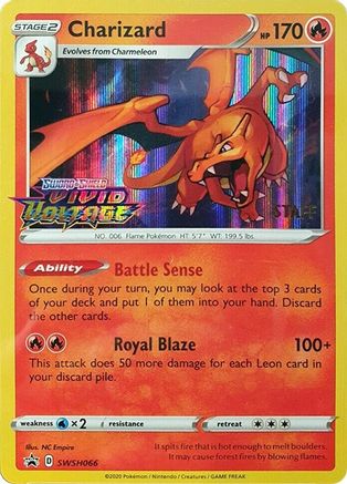 Charizard (Prerelease) [Staff] SWSH066 - SWSH Sword & Shield Promo Cards Holofoil