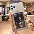 Apple Transparent Card Holder Phone Case