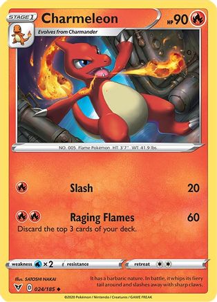 Charmeleon 024/185 - SWSH04 Vivid Voltage Reverse Holofoil