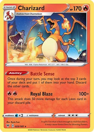 Charizard 025/185 - SWSH04 Vivid Voltage Reverse Holofoil