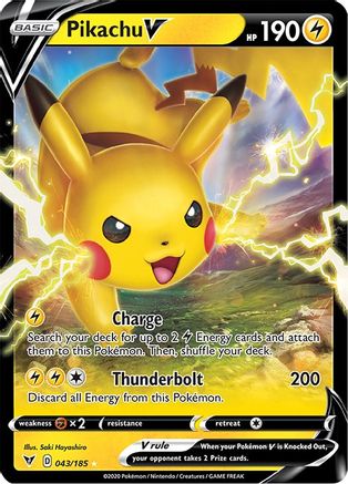 Pikachu V 043/185 - SWSH04 Vivid Voltage Holofoil