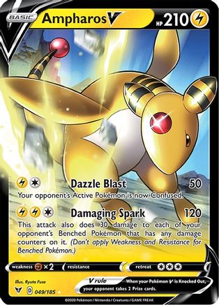 Ampharos V 049/185 - SWSH04 Vivid Voltage Holofoil
