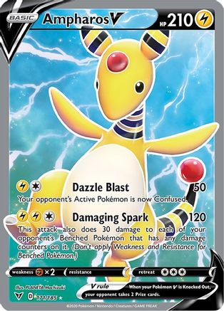 Ampharos V (Full Art) 171/185 - SWSH04 Vivid Voltage Holofoil