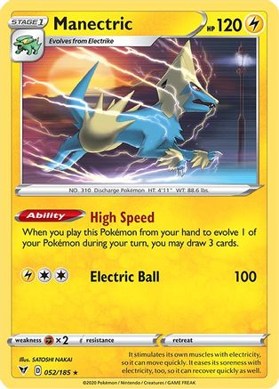 Manectric 052/185 - SWSH04 Vivid Voltage Reverse Holofoil