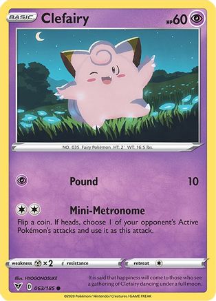 Clefairy 063/185 - SWSH04 Vivid Voltage Reverse Holofoil