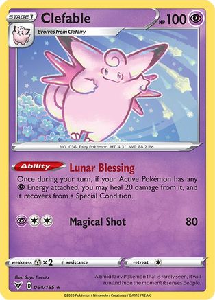 Clefable 064/185 - SWSH04 Vivid Voltage Reverse Holofoil