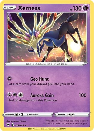 Xerneas 078/185 - SWSH04 Vivid Voltage Reverse Holofoil