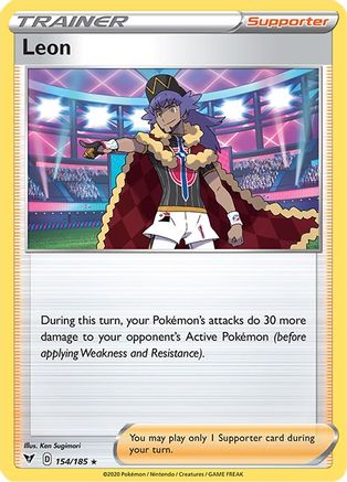 Leon 154/185 - SWSH04 Vivid Voltage Holofoil