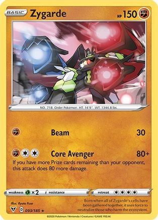 Zygarde 093/185 - SWSH04 Vivid Voltage Reverse Holofoil