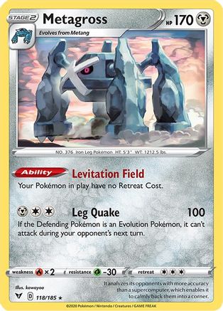 Metagross 118/185 - SWSH04 Vivid Voltage Reverse Holofoil
