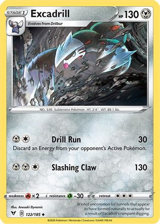 Excadrill 122/185 - SWSH04 Vivid Voltage Reverse Holofoil