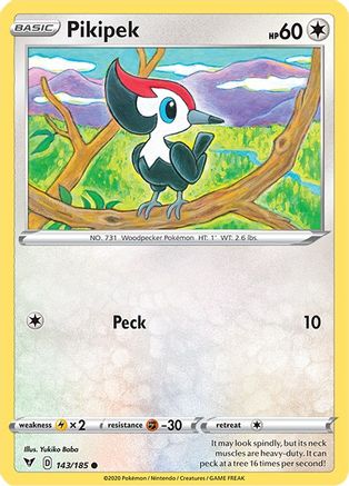 Pikipek 143/185 - SWSH04 Vivid Voltage Reverse Holofoil
