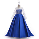 Mesh Long Sleeve Trailing Girls' Dress