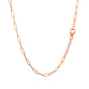 14K Rose Gold Delicate Paperclip Chain (2.1mm)