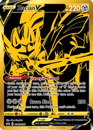 Zacian V SWSH076/307 - SWSH Sword & Shield Promo Cards Holofoil
