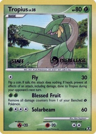 Tropius (Prerelease) [Staff] 052/111 - Nintendo Promos