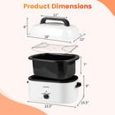 22QT Electric Roaster Oven Turkey Roaster with Visible and Self-Basting Lid