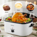 22QT Electric Roaster Oven Turkey Roaster with Visible and Self-Basting Lid