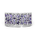 1.23 Carat Genuine Tanzanite .925 Sterling Silver Ring