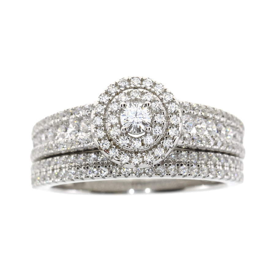 Cubic Zirconia CZ SS Bridal Sterling Silver