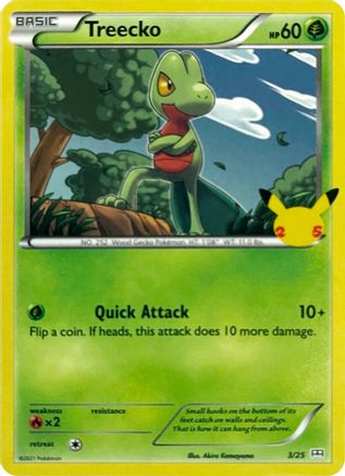 Treecko 003/25 - McDonalds 25th Anniversary Promos Holofoil