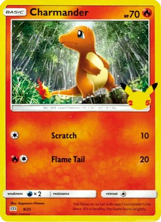 Charmander 009/25 - McDonalds 25th Anniversary Promos Holofoil