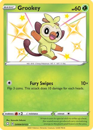Grookey SV004/SV122 - Shining Fates Shiny Vault Holofoil