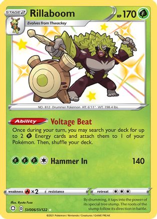 Rillaboom SV006/SV122 - Shining Fates Shiny Vault Holofoil