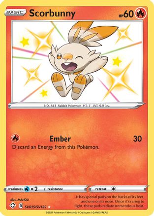 Scorbunny SV015/SV122 - Shining Fates Shiny Vault Holofoil