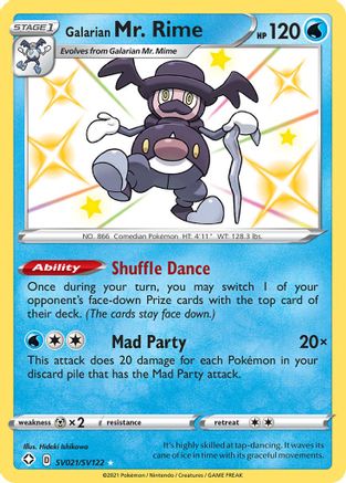 Galarian Mr. Rime SV021/SV122 - Shining Fates Shiny Vault Holofoil