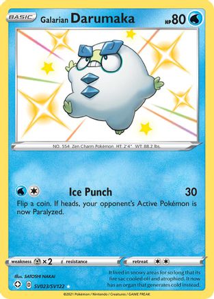 Galarian Darumaka SV023/SV122 - Shining Fates Shiny Vault Holofoil