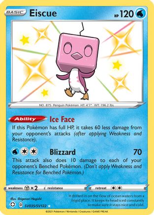 Eiscue SV035/SV122 - Shining Fates Shiny Vault Holofoil