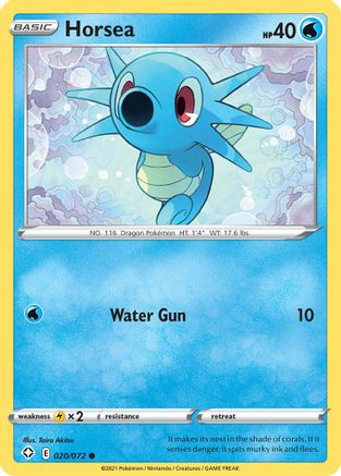 Horsea 020/072 - Shining Fates Reverse Holofoil
