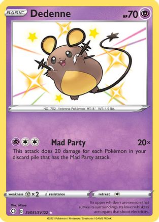 Dedenne SV051/SV122 - Shining Fates Shiny Vault Holofoil