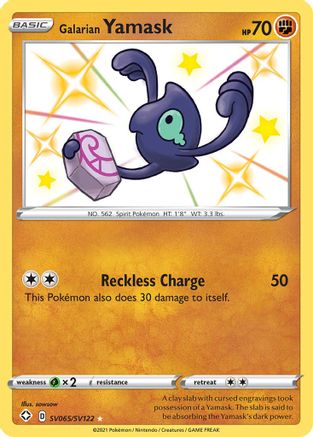Galarian Yamask SV065/SV122 - Shining Fates Shiny Vault Holofoil